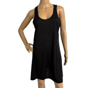 Venus Black Burnout Racer Back Sheer Casual Mini Dress Size XL